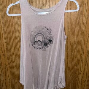 Women's Sleeveless Graphic Tank Top - Pink